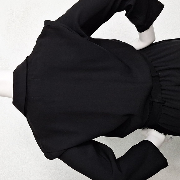 Modern Citizen Black Romantic Goth Surplice V-Neck Collared Belted Jumpsuit *S - Picture 5 of 8